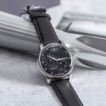 Đồng Hồ Nam Zeppelin New Captain's Line 86622 Màu Đen