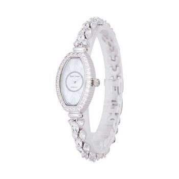 Đồng Hồ Nữ Royal Crown 63813-J Dây Đá Vỏ Trắng