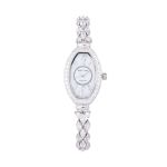 Đồng Hồ Nữ Royal Crown 63813-J Dây Đá Vỏ Trắng