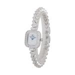 Đồng Hồ Nữ Royal Crown 1514-J-BA Dây Đá Vỏ Trắng