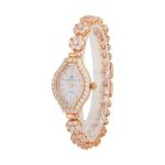 Đồng Hồ Nữ Royal Crown 63815-J-RG Dây Đá Vỏ Vàng Hồng
