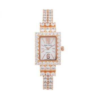 Đồng Hồ Nữ Royal Crown 3584-J-RG Dây Đá Vỏ Vàng Hồng