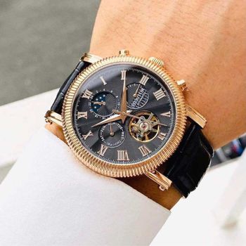 Đồng Hồ Nam Heritor Automatic Winston HERHR5201 Màu Đen Phối Vàng Hồng