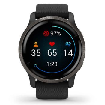 Đồng Hồ Thông Minh Garmin Venu 2 Dây Silicone Màu Đen