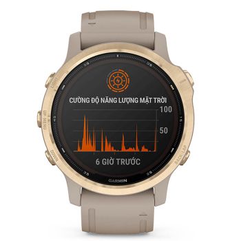 Đồng Hồ Thông Minh Garmin Fenix 6S Pro Solar 42mm Màu Xám