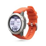 Đồng Hồ Thông Minh Garmin Fenix 6 Pro Dây Silicone Viền Titanium Màu Cam