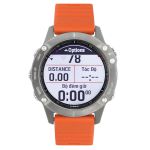 Đồng Hồ Thông Minh Garmin Fenix 6 Pro Dây Silicone Viền Titanium Màu Cam