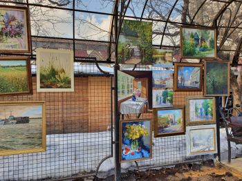 Tranh vẽ phong cảnh Nga - Tranh sơn dầu Nga 01