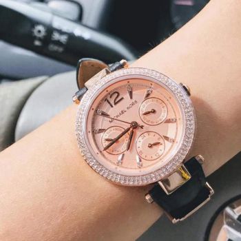 Đồng Hồ Nữ Michael Kors Parker MK2543 33mm Màu Đen Hồng