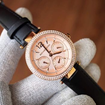 Đồng Hồ Nữ Michael Kors Parker MK2543 33mm Màu Đen Hồng