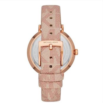 Đồng Hồ Nữ Michael Kors Jayne Rose Gold-Tone And Logo Watch MK7130 Màu Hồng
