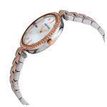 Set Đồng Hồ Nữ Anne Klein Quartz Crystal White Mother Of Pearl Dial Ladies Watch And Bracelet AK/3559RTST Màu Bạc Phối Vàng Hồng