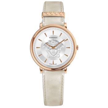 Đồng Hồ Nữ Versace V-Circle Medusa Watch 38mm Màu Bạc Phối Vàng Hồng