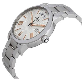 Đồng Hồ Nam MontBlanc Day-Date 114854 Màu Trắng Bạc