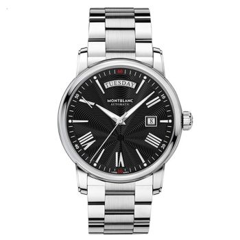 Đồng Hồ Nam Montblanc Day-Date 115937 Màu Bạc Đen