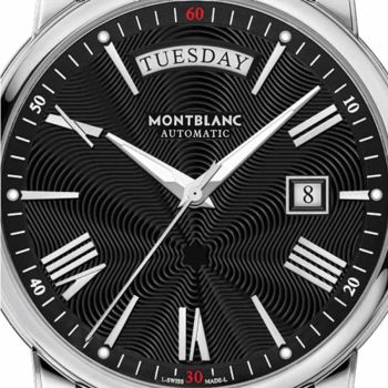 Đồng Hồ Nam Montblanc Day-Date 115937 Màu Bạc Đen