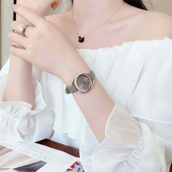 Đồng Hồ Nữ Swarovski Duo Watch 5484382 Màu Xám Phối Vàng Hồng