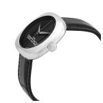 Đồng Hồ Nữ Marc Jacobs The Cushion Quartz Black Dial Ladies Watch MJ0120179301 Màu Bạc Đen