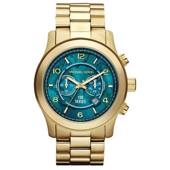 Đồng Hồ Nữ Michael Kors Hunger Stop Oversized 100 Series MK8315 Màu Vàng Xanh