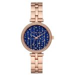 Đồng Hồ Nữ Michael Kors Maci Celestial Rose Gold-Tone Watch MK4451 Màu Xanh Phối Vàng Hồng