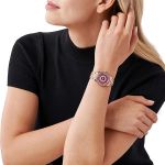 Đồng Hồ Nữ Michael Kors Layton MK6893 Màu Vàng Hồng Phối Tím