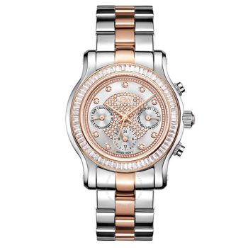 Đồng Hồ Nữ JBW Laurel Silver Multi-Function Diamond Dial Two-Tone Ladies Watch J6330D Màu Bạc Phối Vàng Hồng