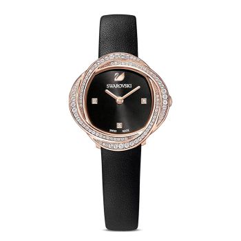 Đồng Hồ Nữ Swarovski Crystal Flower 5552421 Màu Đen