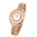 Đồng Hồ Nữ Swarovski Crystalline Oval Rose Gold Tone Bracelet Watch 5200341 Màu Vàng Hồng