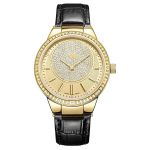 Đồng Hồ Nữ JBW Wrist Watch For Women Diamond Inlay 16 Piece Leather J6345C Màu Vàng Trắng