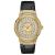 Đồng Hồ Nữ JBW J6384A Gold Crystal Black Leather Ladies Watch Màu Vàng Trắng