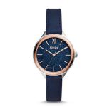 Đồng Hồ Nữ Fossil Leather Watch BQ3309 Màu Xanh Navy