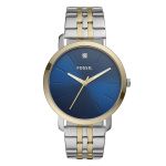Đồng Hồ Nam Fossil Lux Luther Three-Hand Two-Tone Stainless Steel Watch BQ2418 Màu Bạc/Vàng