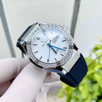 Đồng Hồ Nam Olym Pianus OP990-45ADGS-GL-T Màu Đen Bạc