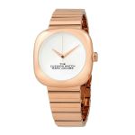 Đồng Hồ Nữ Marc Jacobs The Cushion Quartz Silver Dial Ladies Watch MJ0120179299 Màu Vàng Hồng Mặt Bạc