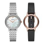 Đồng Hồ Nữ Emporio Armani Classic Quartz Mother Of Pearl Dial Ladies Watch AR80020 Màu Bạc