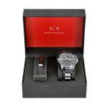 Set Đồng Hồ Nam Armani Exchange Hampton Black Dial Men's Gift Set AX7101 Kèm Vòng Đeo Tay Màu Đen