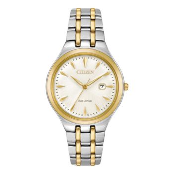 Đồng Hồ Nữ Citizen EW249454A Corso White Dial Ladies Watch 32mm Màu Demi Vàng- Bạc