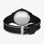 Đồng Hồ Nam Lacoste Neocroc 3 Hands Black Silicone Watch 2011185 Màu Đen