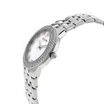 Đồng Hồ Nữ Bulova Crystal Quartz Mother of Pearl Dial Ladies Watch 96X144 Màu Bạc