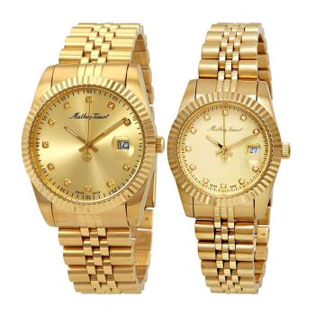 Đồng Hồ Đôi Mathey-Tissot H710PDI Và D810PDI Màu Vàng Gold