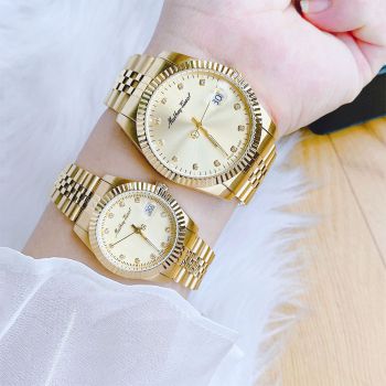 Đồng Hồ Đôi Mathey-Tissot H710PDI Và D810PDI Màu Vàng Gold