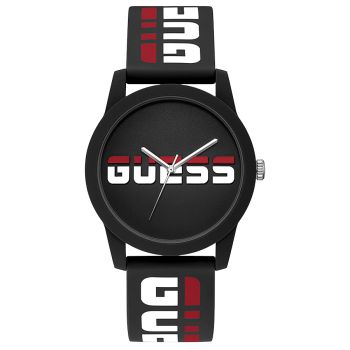Đồng Hồ Nam Guess Men's Polycarbonate Quartz Watch With Silicone Strap GW0266G1 Màu Đen