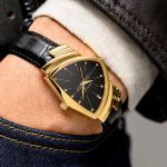 Đồng Hồ Nữ Hamilton Ventura H24301731 Quartz Watch 32.3 x 50.3mm Màu Vàng Đen