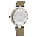 Đồng Hồ Nữ Versace New Lady Gold Plated Black Dial Leather Strap Women's Watch VE2J00421 Màu Vàng Đen