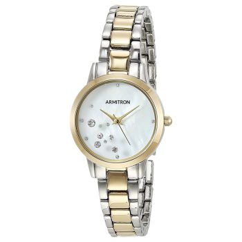 Đồng Hồ Nữ Armitron Women's Genuine Crystal Accented Bracelet Watch 75/5747 Màu Bạc