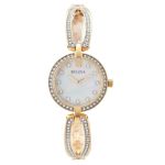 Đồng Hồ Nữ Bulova 98L225 Quartz Màu Trắng/Vàng