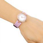 Đồng Hồ Nữ Guess Cable Chic Quartz Mother of Pearl Dial Ladies Watch Y18011L1 Màu Hồng