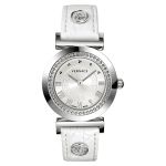 Đồng Hồ Nữ Versace P5Q99D001 S001 Vanity Swiss Croco 35mm Màu Trắng Bạc