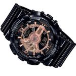 Đồng Hồ Nam Casio G Shock GA-110MMC-1ADF Màu Đen Nền Mặt Mạ Vàng Hồng
