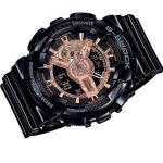 Đồng Hồ Nam Casio G Shock GA-110MMC-1ADF Màu Đen Nền Mặt Mạ Vàng Hồng